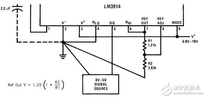 LED音量表的电路原理图