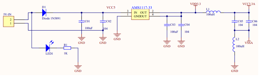 3.3v稳压电路典型电路图及分析