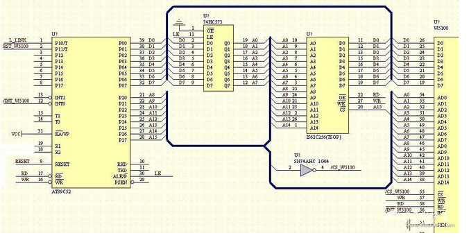 简析W5100网络接口电子电路设计图