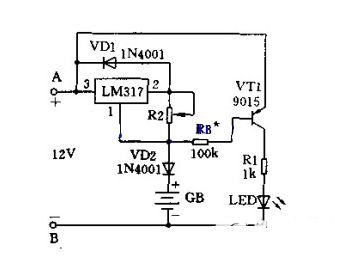 lm317恒流充电电路图