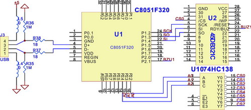 基于C8051F320 USB接口的数据采集存储电路的设计