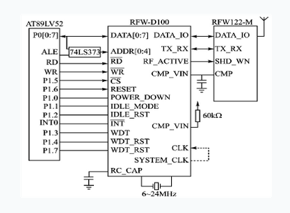 由RFW122-M构成的短距离无线数据通信系统