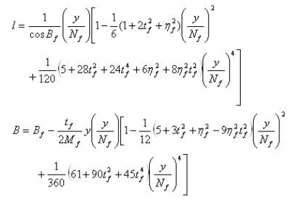 坐标转换的计算公式