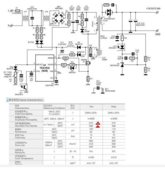 电容/电阻/MOSFET/变压器/输出二极管/光耦