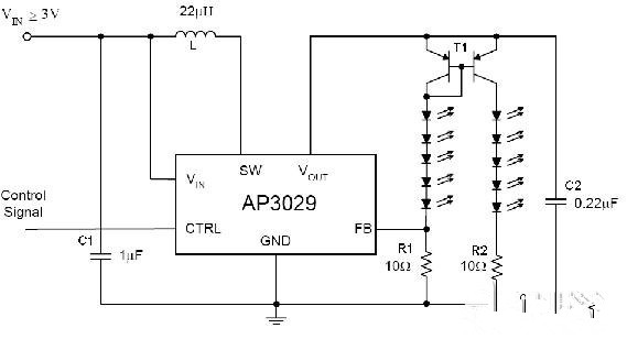 基于AP3029变换器的WLED背光驱动电源设计