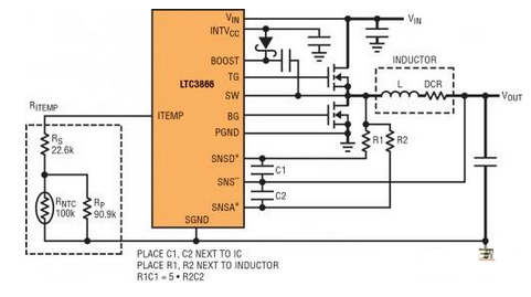 以超低电感器DCR 采样的电流模式开关电源