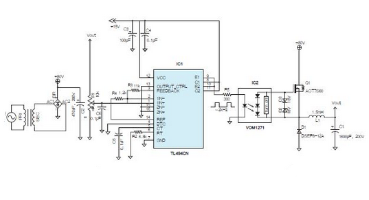 采用光电耦合器可变高压电源电路设计