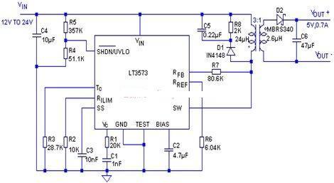 基于LT3573隔离型反激式的DC-DC开关电源的设计