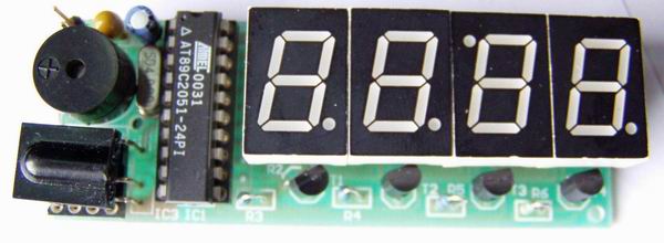 采用实时时钟芯片DS1302+AT89C2051的红外遥控LED电子钟,LEDclock