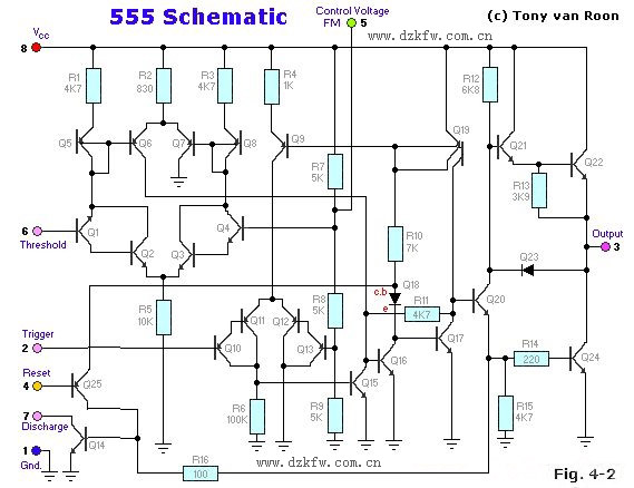 555内部结构,特点及引脚图