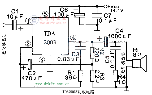 TDA2003功放电路图