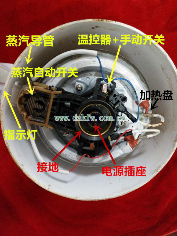 电热水壶内部电路原理图及故障维修方法