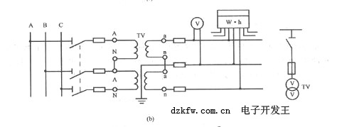 两相电压互感器接线方法图
